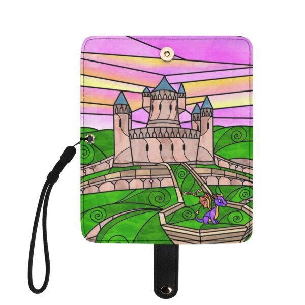 Stained Glass Gamer Dragon - Artisans - Leather Phone Wallet