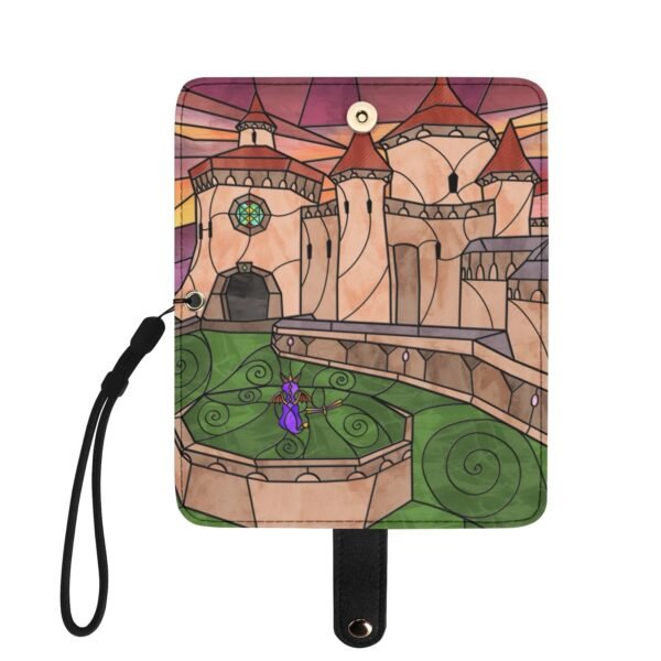Stained Glass Gamer Dragon - Toasty - Leather Phone Wallet