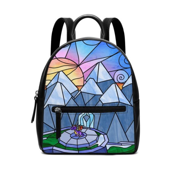 Stained Glass Gamer Dragon - The Adventure Begins - Mini Leather Backpack