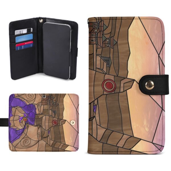 Stained Glass Gamer Dragon - Peace Keepers - Leather Phone Wallet