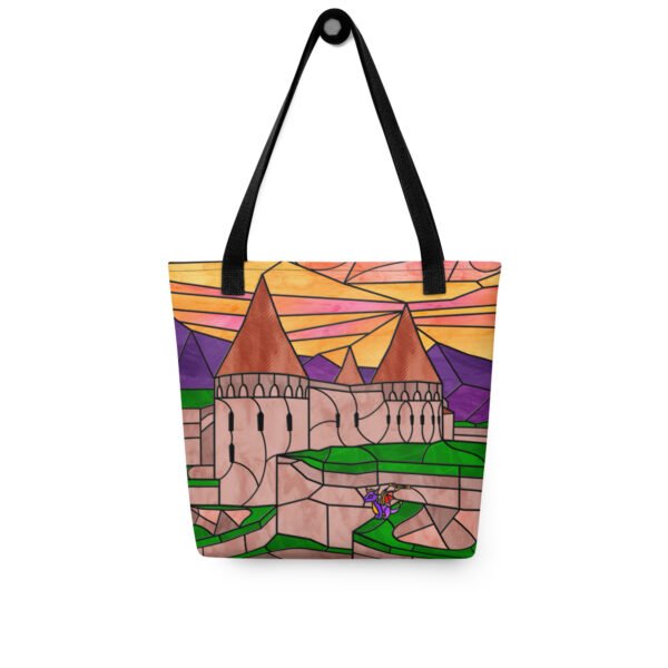Stained Glass Gamer Dragon - Town Square - Tote Bag