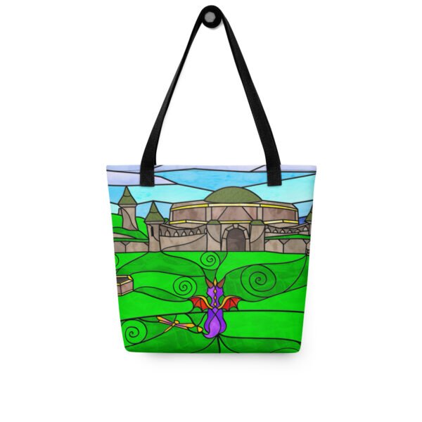 Stained Glass Gamer Dragon - Stone Hill - Tote Bag
