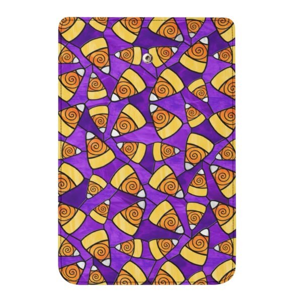 Stained Glass Candy Corn Pattern - Leather Trifold Long Wallet